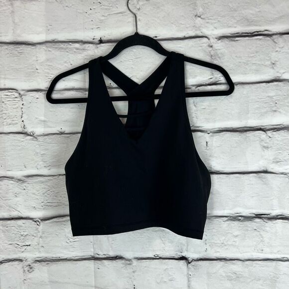 Zyia Women's 3XL Black Criss Cross Crop Top Activewear Tank - Picture 2 of 7